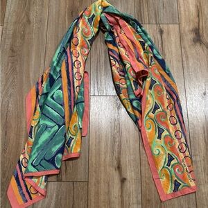 Vintage Emporio Armani Geo Art Deco Print Scarf